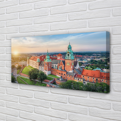 Foto op canvas Cracow castle panorama sunrise