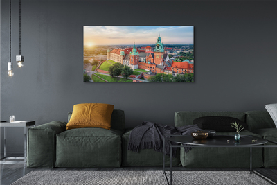 Foto op canvas Cracow castle panorama sunrise