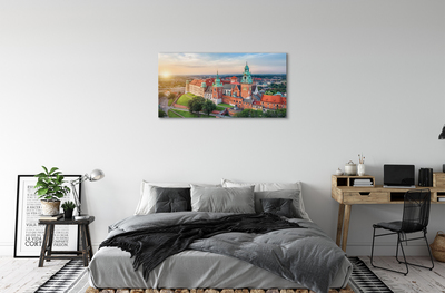 Foto op canvas Cracow castle panorama sunrise