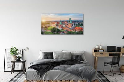 Foto op canvas Cracow castle panorama sunrise