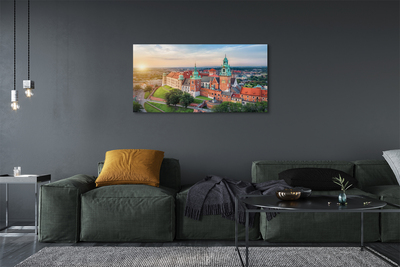 Foto op canvas Cracow castle panorama sunrise