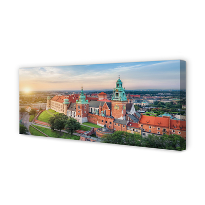 Foto op canvas Cracow castle panorama sunrise