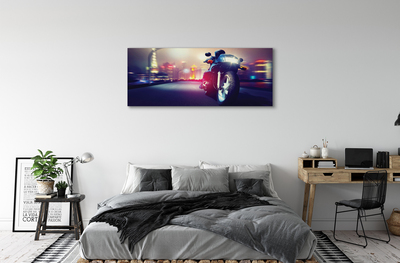 Schilderijen op canvas doek Motorcycle city sky