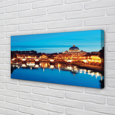 Foto op canvas Rome river bridges sunset