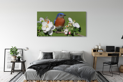 Foto op canvas Kleurrijke papegaai bloemen