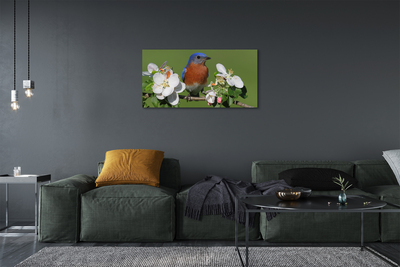 Foto op canvas Kleurrijke papegaai bloemen