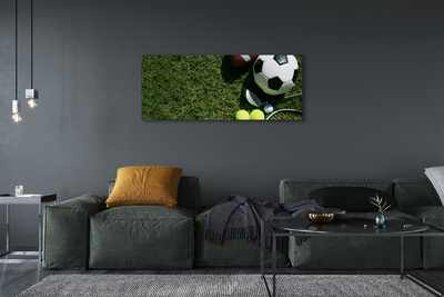 Canvas doek foto Bal palet gras