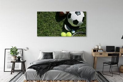 Canvas doek foto Bal palet gras