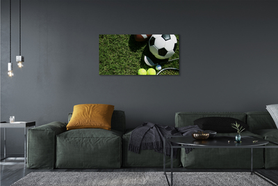 Canvas doek foto Bal palet gras