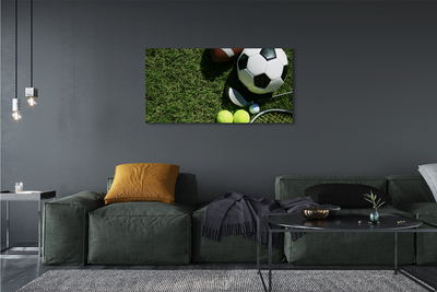 Canvas doek foto Bal palet gras