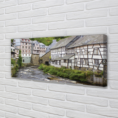 Foto op canvas Duitsland oude gebouwen rivier