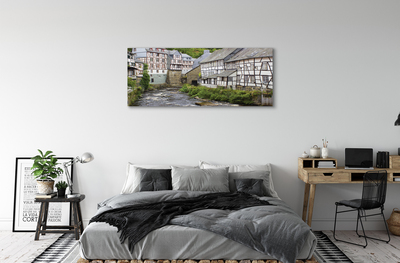 Foto op canvas Duitsland oude gebouwen rivier