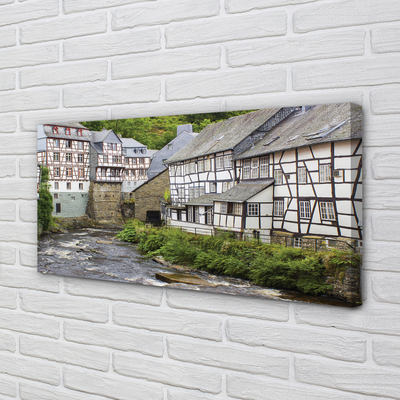 Foto op canvas Duitsland oude gebouwen rivier