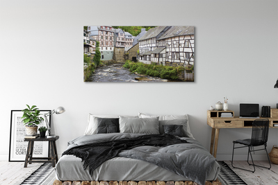 Foto op canvas Duitsland oude gebouwen rivier