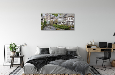 Foto op canvas Duitsland oude gebouwen rivier