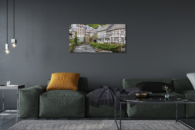 Foto op canvas Duitsland oude gebouwen rivier