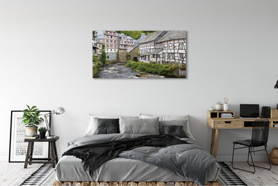 Foto op canvas Duitsland oude gebouwen rivier