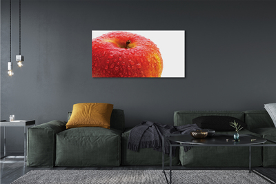 Schilderijen op canvas doek Waterdruppeltjes op een appel