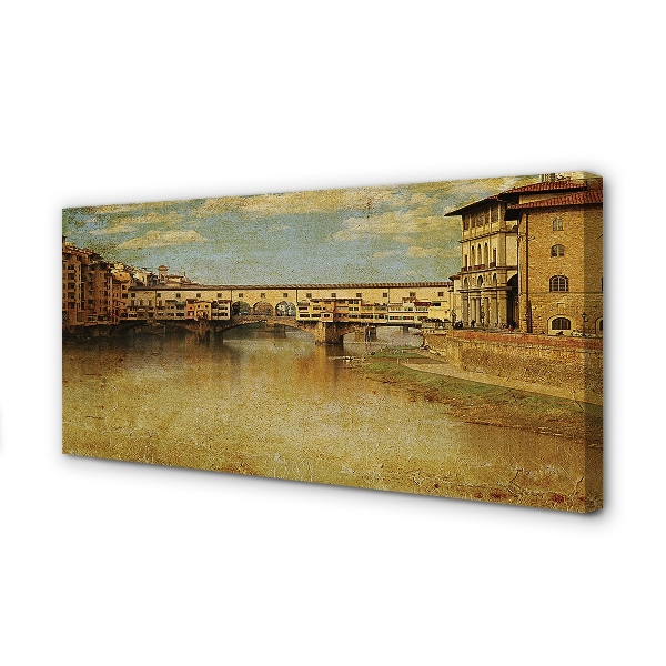 Foto op canvas Italië bruggen riviergebouwen