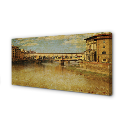 Foto op canvas Italië bruggen riviergebouwen