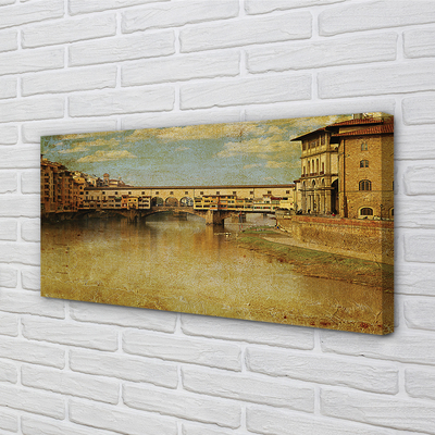 Foto op canvas Italië bruggen riviergebouwen