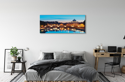 Foto op canvas Rome sunset river bridges