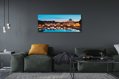 Foto op canvas Rome sunset river bridges