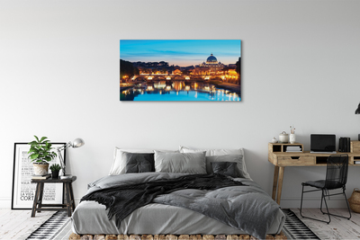 Foto op canvas Rome sunset river bridges