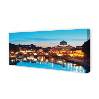 Foto op canvas Rome sunset river bridges