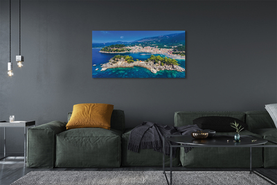 Foto op canvas Griekenland. Panorama van de stad van de zee