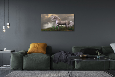 Schilderij canvas Unicorn clouds