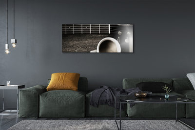 Canvas doek foto Koffie gitaar