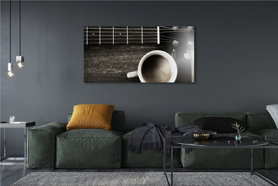 Canvas doek foto Koffie gitaar