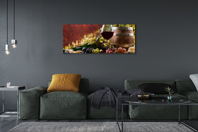 Canvas doek foto Herfst wijnglas