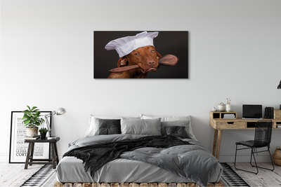 Schilderij op canvas Chef-kok hond