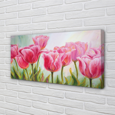 Schilderijen op canvas doek Tulpen foto