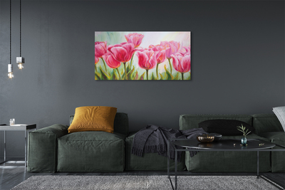 Schilderijen op canvas doek Tulpen foto