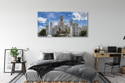 Foto op canvas Spanje fontein palace madrid