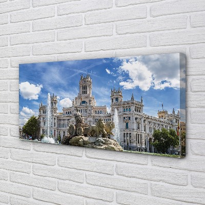 Foto op canvas Spanje fontein palace madrid