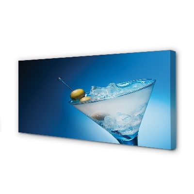 Canvas doek foto Glas olijven