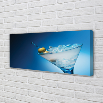 Canvas doek foto Glas olijven