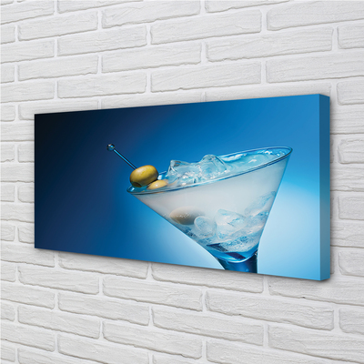 Canvas doek foto Glas olijven