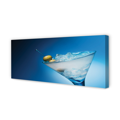 Canvas doek foto Glas olijven