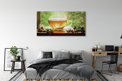 Canvas doek foto Hete thee kruiden