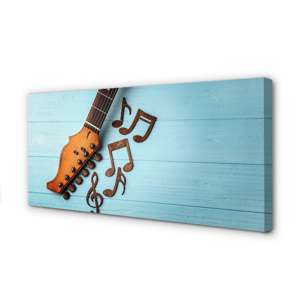 Canvas doek foto Guitar notes