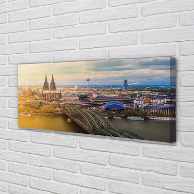 Foto op canvas Duitsland river panorama-bruggen