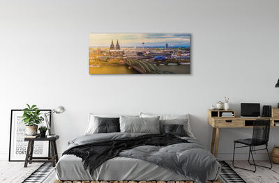 Foto op canvas Duitsland river panorama-bruggen