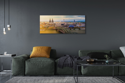 Foto op canvas Duitsland river panorama-bruggen