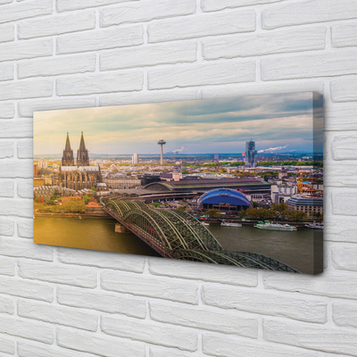 Foto op canvas Duitsland river panorama-bruggen