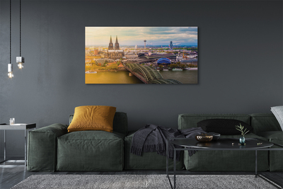 Foto op canvas Duitsland river panorama-bruggen